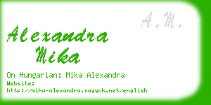 alexandra mika business card